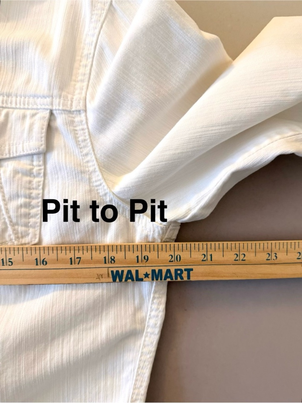Vintage Tapemeasure by Anthropology Cropped White Jean Jacket - Picture 8 of 16